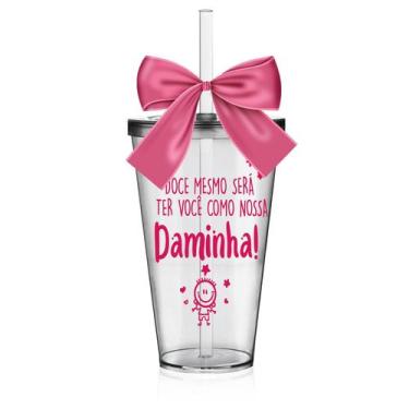 Imagem de Copo Convite Daminha Acrílico Rosa - Krystalon
