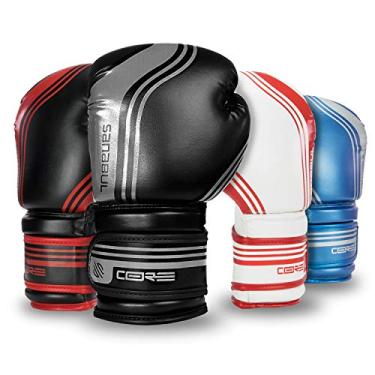 Imagem de Luvas de treinamento para kickboxing de gel da série Sanabul Core, Gun Metal, 8 oz