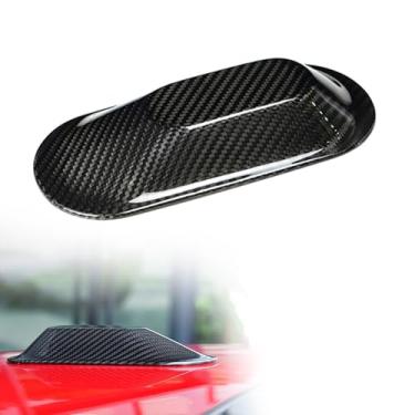 Imagem de FINMOKAL Capa de antena de fibra de carbono, base aérea de teto superior do veículo compatível com Mini Cooper S E SE J01 EV J05 Aceman 2024-2025, preta