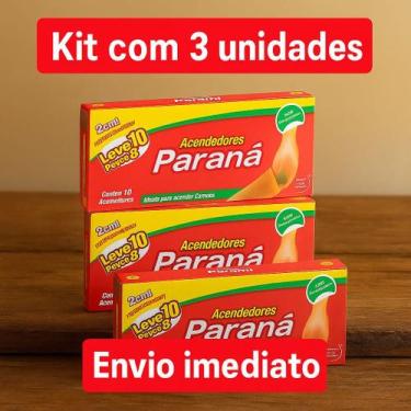 Imagem de 3 Caixas Acendedor Churrasqueira Solido Envio Imediato - parana