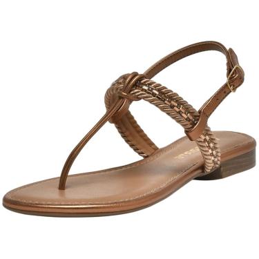 Imagem de Sandália Rasteira Feminina Tira Delicada Brilho Via Marte