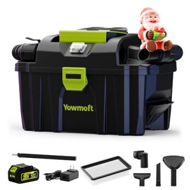 Imagem de YOWMOFT Aspirador de pó sem fio de 20 V, aspirador de pó de 2,5 galões com bateria de 4,0 Ah e carregador, aspirador portátil com filtro HEPA, aspirador de pó pequeno para casa, carro, garagem