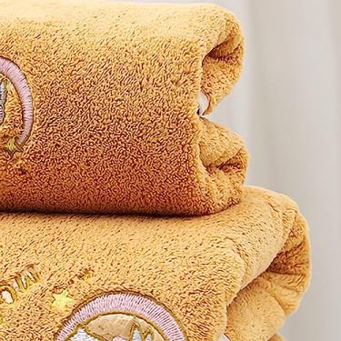 Imagem de Mingzhe Toalha de Banho Espessa Absorvente de lã para Casa, Praia, Academia, Piscina (70 * 140)