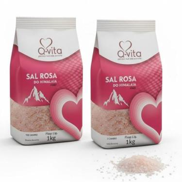 Imagem de Kit c/ 2und Sal Rosa Himalaia Fino Q-VITA Pacote 1Kg