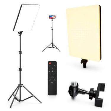 Imagem de Luminária Retangular LED 19 polegadas com Tripé 2,1m – Iluminador Profissional 40–50W – Inland Sounds