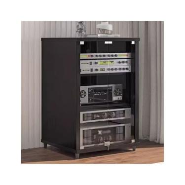 Imagem de PPALORTEX Suporte para alto-falante, equipamento de som de palco, amplificador de áudio e vídeo, gabinete de aviação, placa multicamadas maciça, amplificador, gabinete, suporte de monitor de estúdio