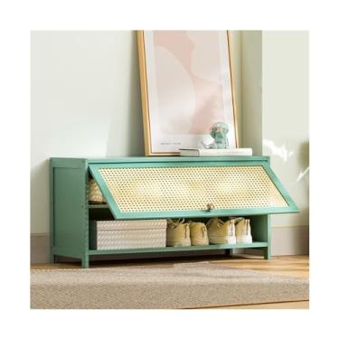 Imagem de Armário de sapatos - Armário de armazenamento de sapatos multicamadas, organizador de sapatos de pé livre com portas dobráveis, para entrada de quarto, corredor de armário, organizador de