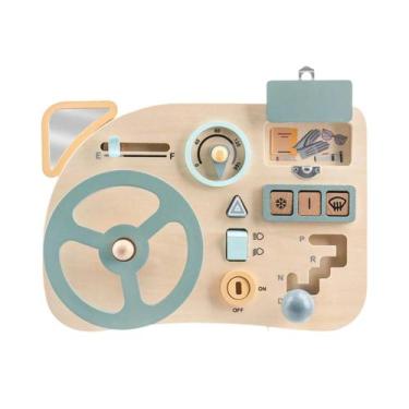 Imagem de Brinquedo Montessori De Madeira: Volante Sensorial Para Crianças Peque