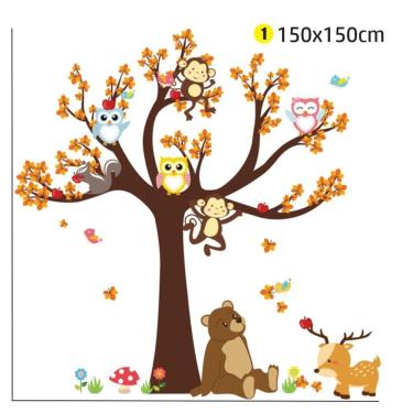 Imagem de Adesivo Parede Floresta Encantada 150x150 quarto infantil