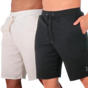 Imagem de Kit 2 Bermuda Mauricinho Moletinho Confortavel Algodao Poliester Com Bolsos Caminhada Dia a Dia-Masculino