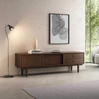 Imagem de Rack TV 75 Polegadas Moderno 175 cm Madeira Cor Imbuia Simona - IDIMEX