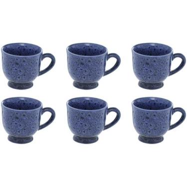 Imagem de Xicara cafe glaze azul hauskraft 100ml 6pc