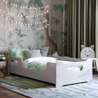 Imagem de Cama Infantil Encanto Montessoriana Solteiro com Proteção Lateral 158c