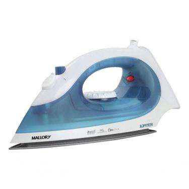 Imagem de Ferro de Passar a Vapor Júpiter Branco, Azul para Roupas Bem Cuidadas e Resultados Delicados 110V