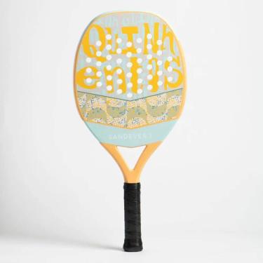 Imagem de Raquete Beach Tennis Fibra De Vidro Laranja Leve Pro Laranja