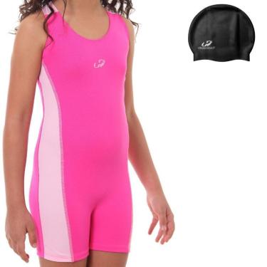 Imagem de Macaquinho Natação Infantil Feminino Hammerhead + Touca Sili-Feminino