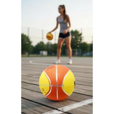 Imagem de Bola Basquete Infantil N3 Reforçada 1 Unid Desenhos Colorido - Congrat