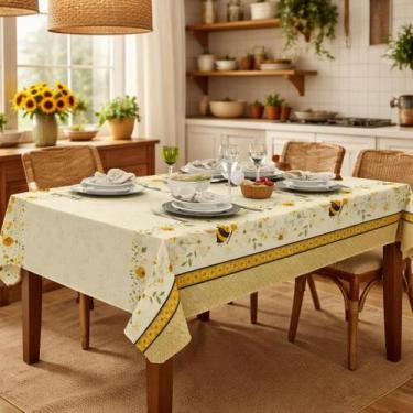 Imagem de Toalha De Mesa 6 Lugares Retangular Rústica Luxo 1,40x2,10m - raner, A