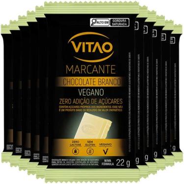 Imagem de Chocolate Branco Vegano Zero Adição Açúcares 12 Unidades 22g - Vitao