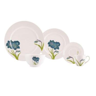 Imagem de Jogo De Jantar 60 Peças Amarilis Porcelana Real By Schmidt - PORCELANA