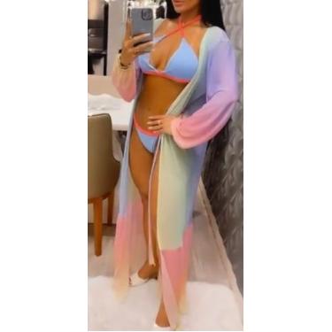 Imagem de Saída de praia longa - Kimono longo praia