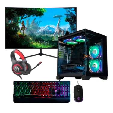Imagem de Computador PC Gamer Amd Ryzen 7 5700g 32gb Ram SSD 960gb Tela 23 Curva RTX 5060 8GB