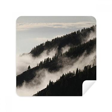 Imagem de Fog Forest Mist Sky Clouds Mountain Glasses Pano de limpeza de tela Tecido de camurça Pacote com 2