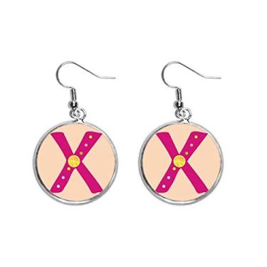 Imagem de Brinco feminino com estampa de frutas laranjas X com estampa de orelhas penduradas em prata