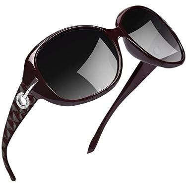 Imagem de Óculos de sol da moda Óculos de sol polarizados femininos óculos de proteção solar UV400 Óculos de sol clássicos de armação grande Óculos de sol masculinos para andar de bicicleta