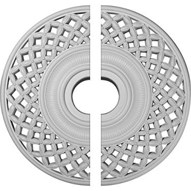Imagem de Medalhão de teto Ekena Millwork 55 cm de diâmetro x 11 cm de diâmetro x 3,8 cm de profundidade Robin, Divisor, 22 1/4"OD x 4 3/4"ID x 1 1/4"P (Fits Canopies up to 6 1/4"), Factory Primed