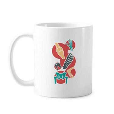 Imagem de Ilustração colorida Caneca Estrutura Óssea Cerâmica Café Porcelana Utensílios de Mesa