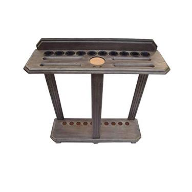 Imagem de Rack de taco de bilhar HAN'S DELTA com 10 tacos de bilhar – Suporte de taco de canto de luxo – comporta 10 tacos e conjunto de bolas de piscina (várias cores disponíveis) (056-038-P)