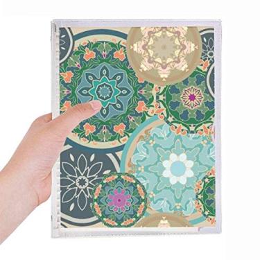 Imagem de Caderno de arte circular colorido em tecido de repetição de impressão com folhas soltas diário recarregável artigos de papelaria