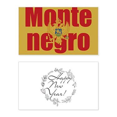 Imagem de Montenegro Bandeira do país Nome Ano Novo Festival Cartão de felicitações Bless Mensagem Presente