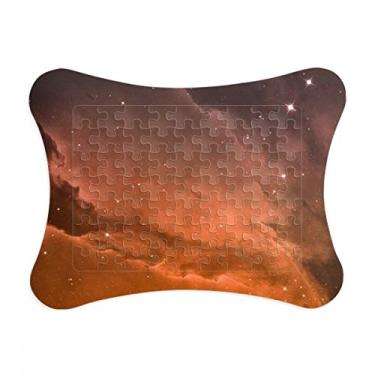 Imagem de Moldura de quebra-cabeça de céu estrelado vermelho nuvens enfeite de quebra-cabeça