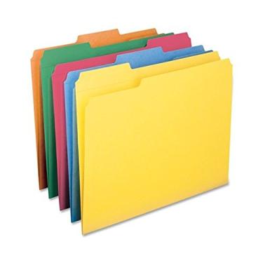 Imagem de Pasta de arquivo, 1/3 AST corte de aba de duas camadas, letra, 100/BX, sortido