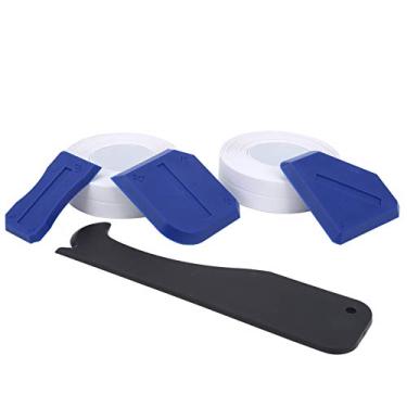 Imagem de 6 Peças Ferramentas para Acabamento de Calafetação, Incluindo Fita de Vedação e Raspador, Kit de Fita de Vedação de pá de Azulejo de Vidro Plástico, para Acabamento de