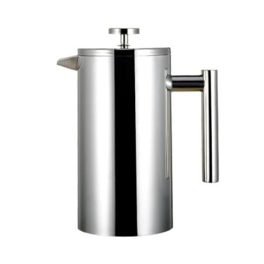 Imagem de Jelleyfish Cafeteira de aço inoxidável 304 grau francês - êmbolo de café com filtro duplo - panela e máquina de café e chá com isolamento térmico de parede dupla - mantém o café ou chá quente térmica de parede dupla prensa francesa 350 ml/350 ml