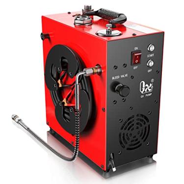 Imagem de GX PUMP Compressor de ar PCP portátil CS4, motor potente de 350 W, máximo de 5800psi/40 Mpa, refrigeração de água e ventiladores, 5 horas de trabalho contínuo, 12 V parada automática PCP compressor de ar de paintball