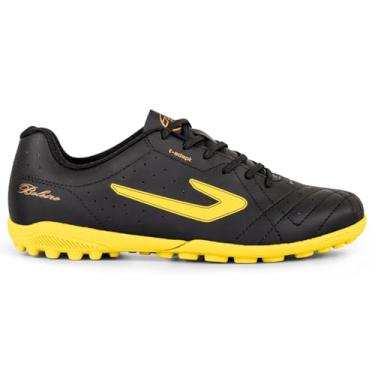 Imagem de Chuteira Society Topper Boleiro V Masculino Original (Preto/Amarelo/Cobre, BR, Adulto, Numérico, 43)