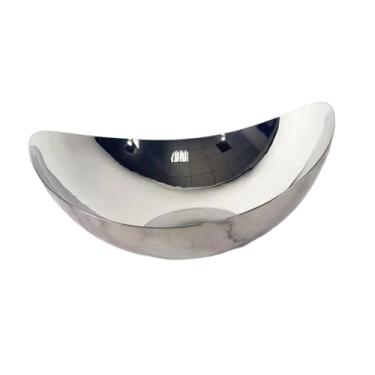 Imagem de Gralara Bandeja de armazenamento de mesa Fruteira Ornamentos de aço inoxidável Decoração decorativa Festas Casamentos Bandeja de serviço Bandeja de exibição, 23 Cm X 21 Cm X10 Cm