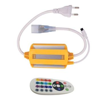 Imagem de Fonte Conector RGB 100 Metros Controle Mangueira Fita de Led Iluminaça