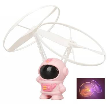 Imagem de Mini Drone Astronauta Voador Boomerang Helice LED Sensor Movimento USB