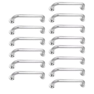 Imagem de Alça de Apoio Inox 30cm Barra Kit 14 Unidades Idoso Acessibilidade Cad