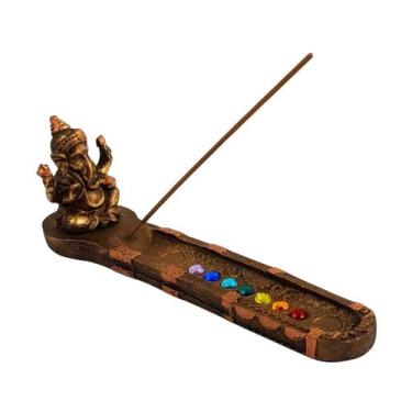 Imagem de INCENSARIO Porta Incenso Ganesha de Resina 7 chakras - Hp Decor