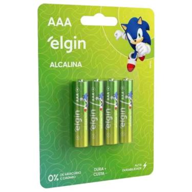 Imagem de Pilha Alcalina AAA Palito Blister Com 4 Unidades Elgin, 4