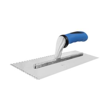Imagem de Generic Colher de pedreiro para ladrilhos, espátula para drywall, espátula entalhada, espátula de cimento portátil, ferramenta de alisamento, espátula para, Dente Quadrado de 4