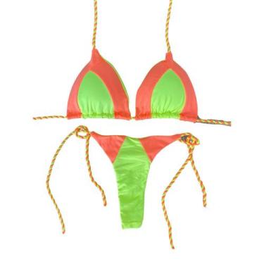 Imagem de Biquini neon vibes fio dental cordas - GZ, Verde neon, Laranja, M