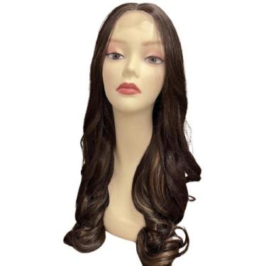 Imagem de Peruca Front Semi Lace Ondulado Fibra Premiun 70cm - D&D Commerce, Mec