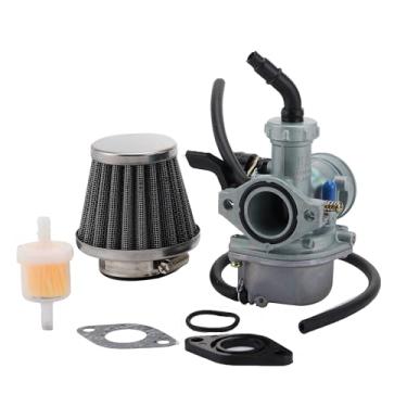 Imagem de WOOSTAR Carburador PZ25 de 25 mm com filtro de ar, filtro de combustível, linha de mangueira, juntas de admissão de reposição para mini quadriciclo quadriciclo de 90 cc 125 cc 140 cc